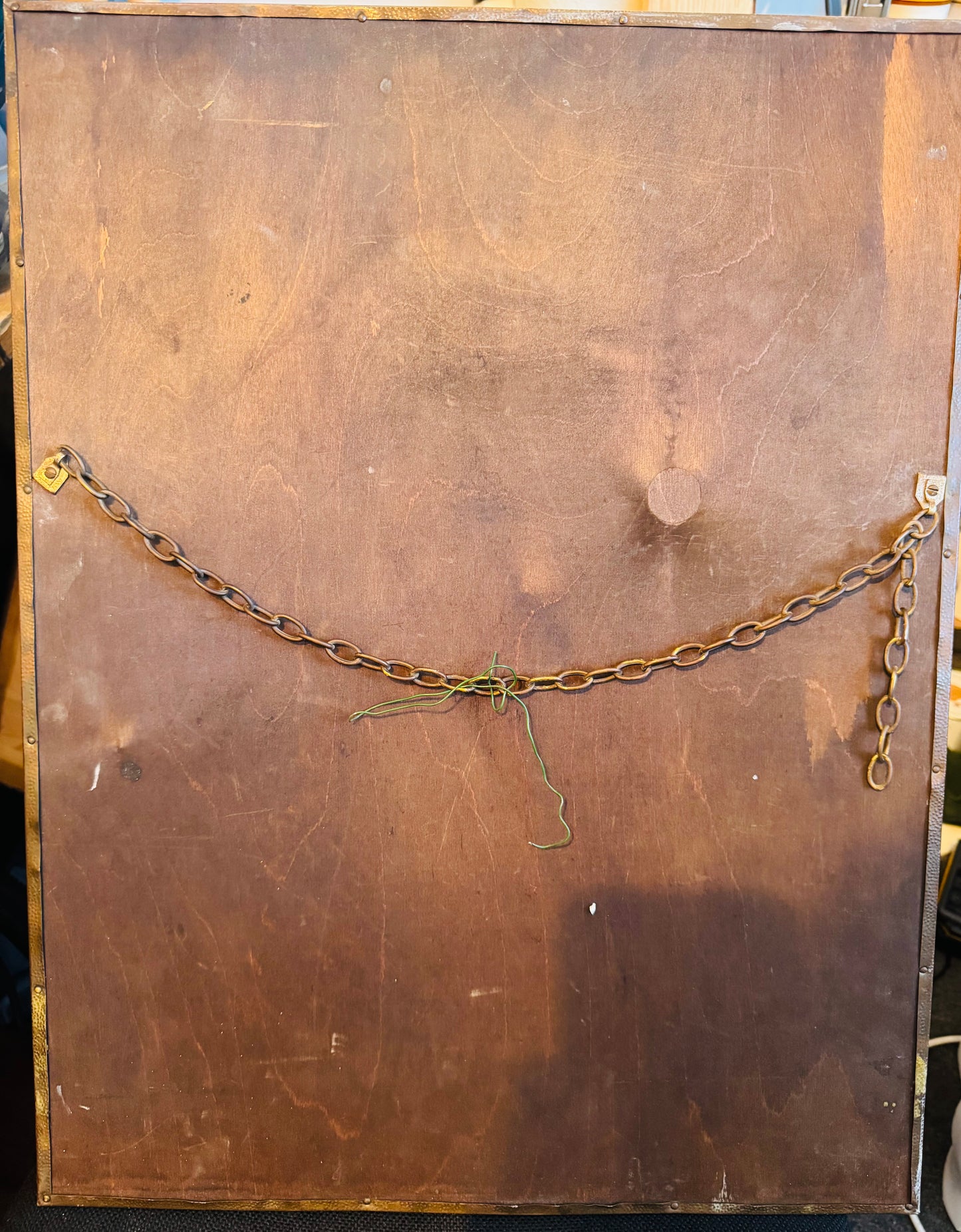Peerage Brass Vintage Mirror Shell Motif Approx. 1950s