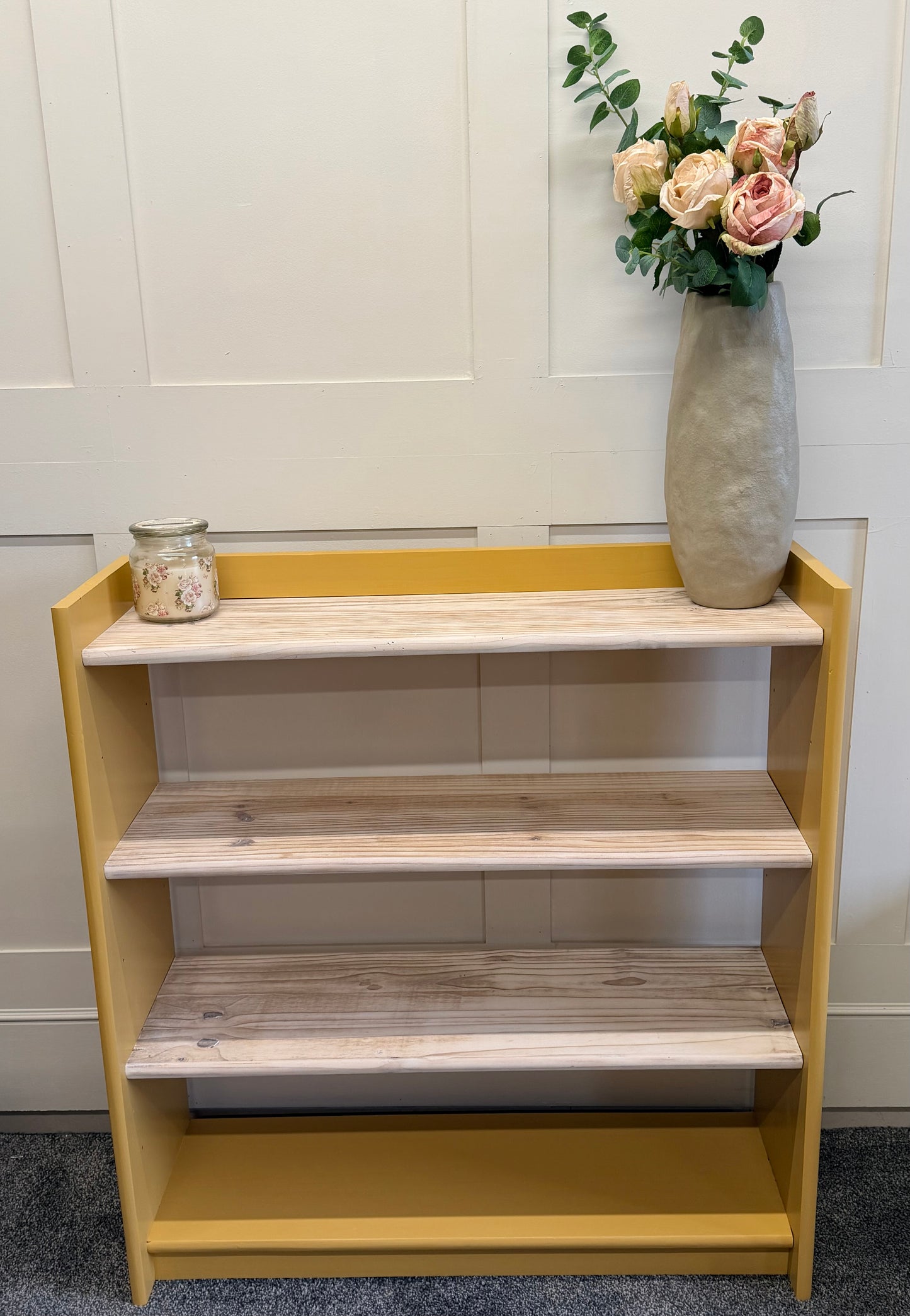 3-Shelf unit | Bookcase painted in Frenchic Honeycomb Trim Range
