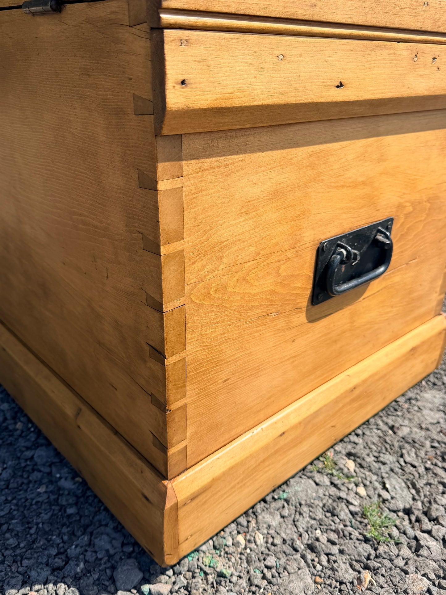 Large Antique Pine Blanket Box