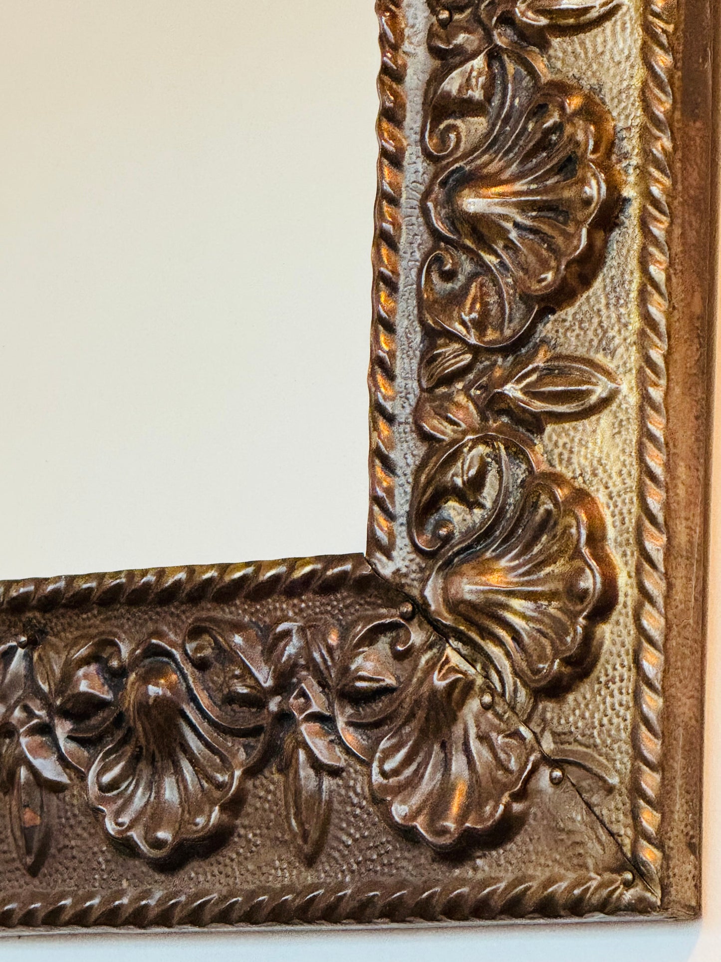 Peerage Brass Vintage Mirror Shell Motif Approx. 1950s