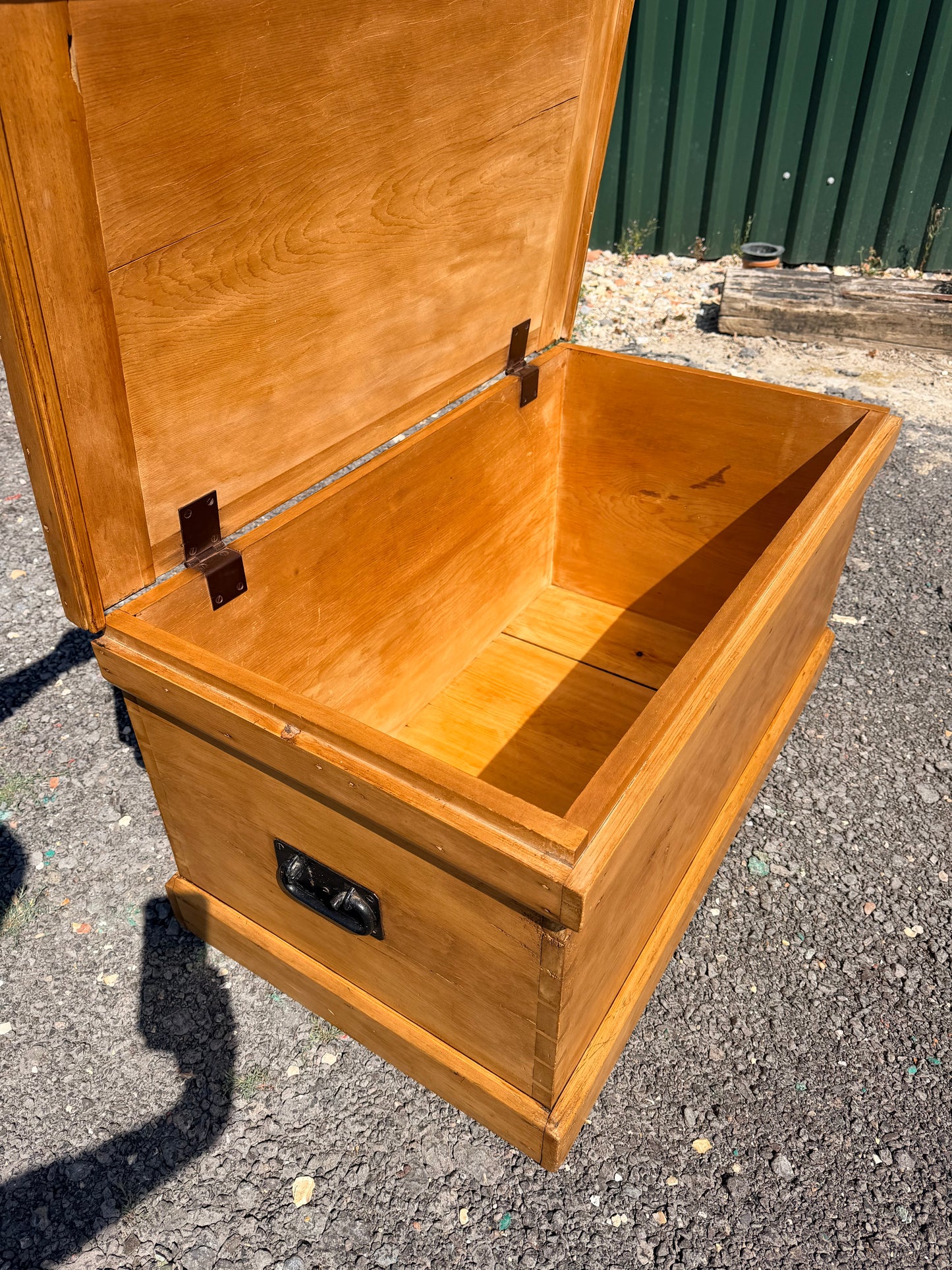 Large Antique Pine Blanket Box