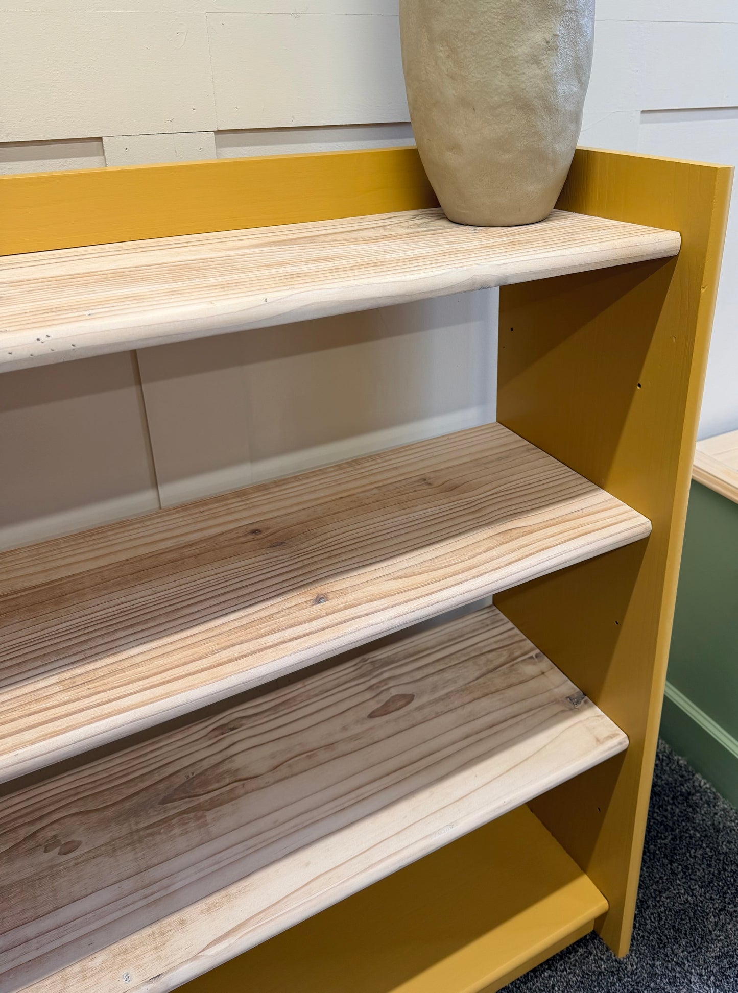 3-Shelf unit | Bookcase painted in Frenchic Honeycomb Trim Range
