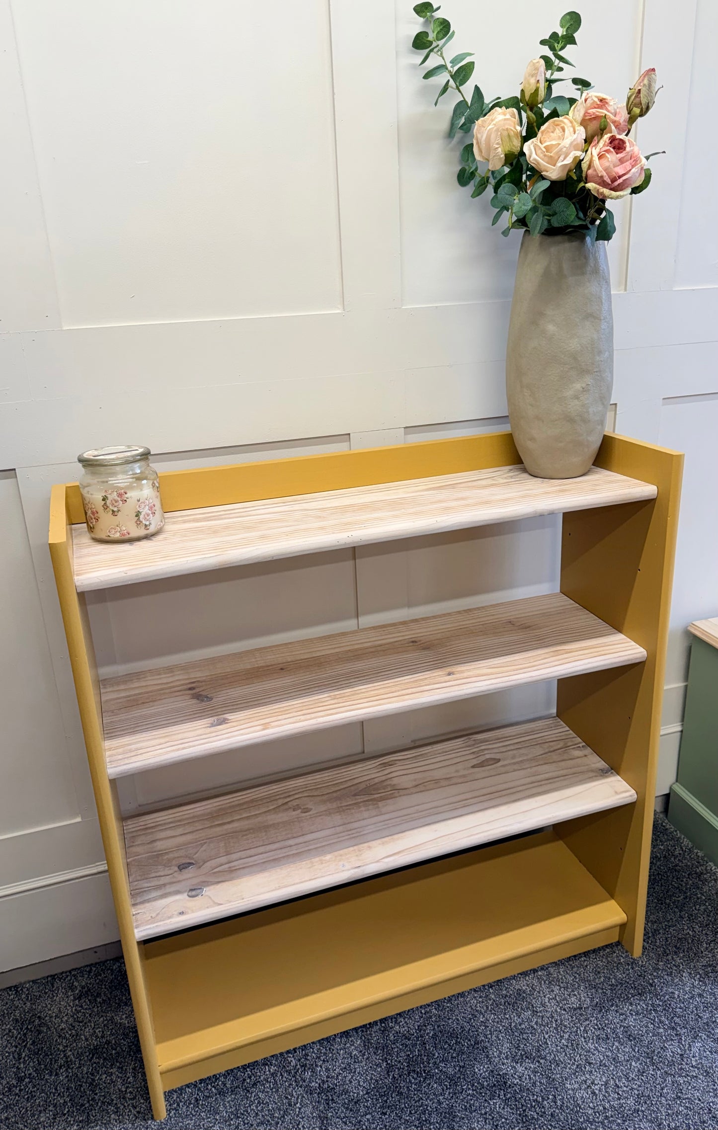 3-Shelf unit | Bookcase painted in Frenchic Honeycomb Trim Range