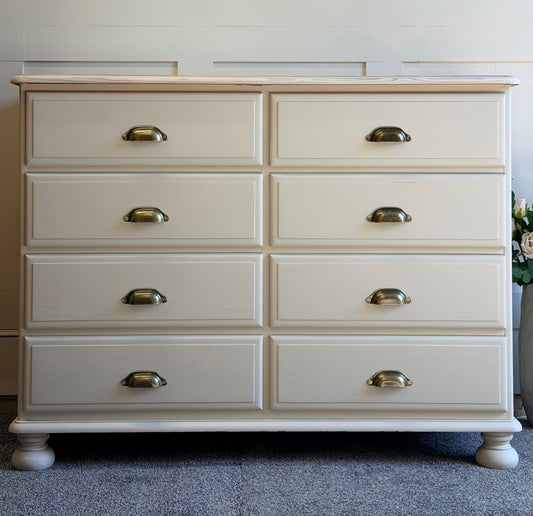 8-Drawer chest painted in Frenchic Pampas Wall Paint