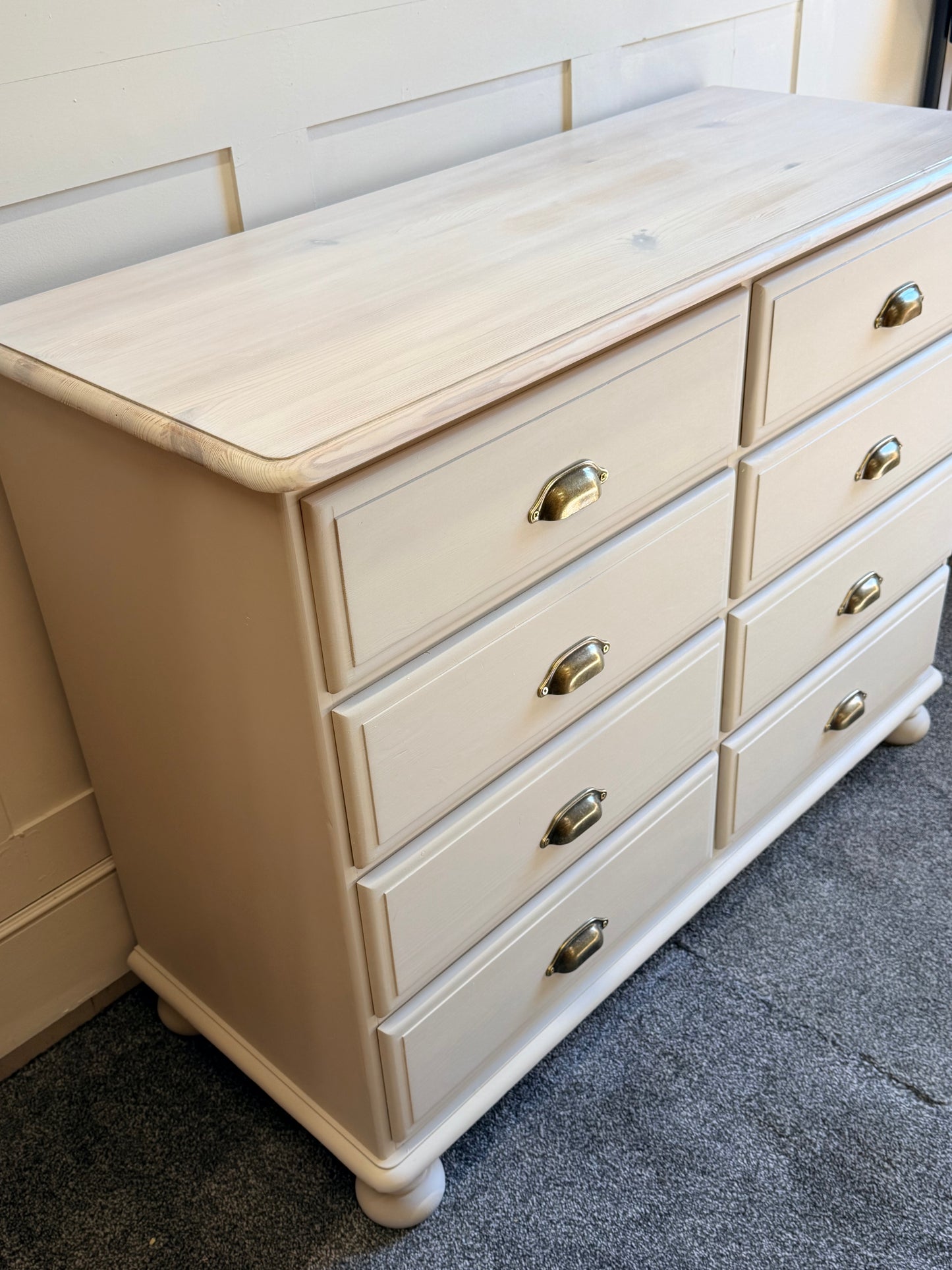 8-Drawer chest painted in Frenchic Pampas Wall Paint