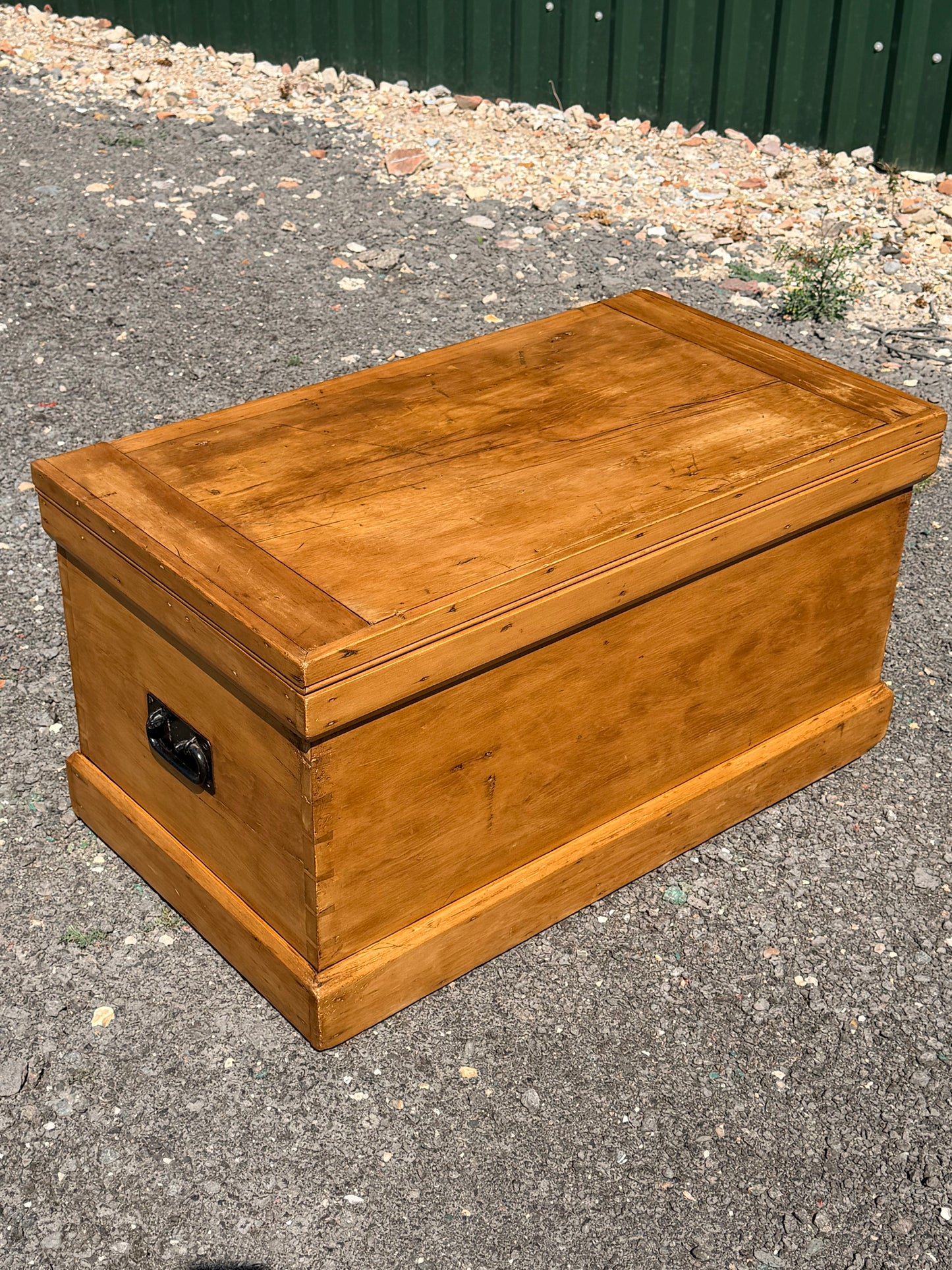 Large Antique Pine Blanket Box