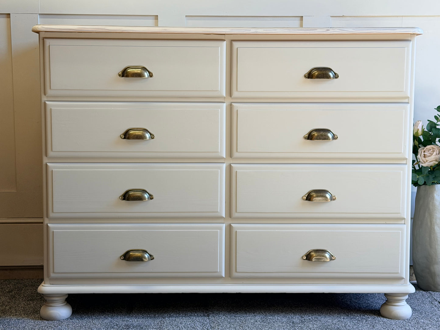 8-Drawer chest painted in Frenchic Pampas Wall Paint