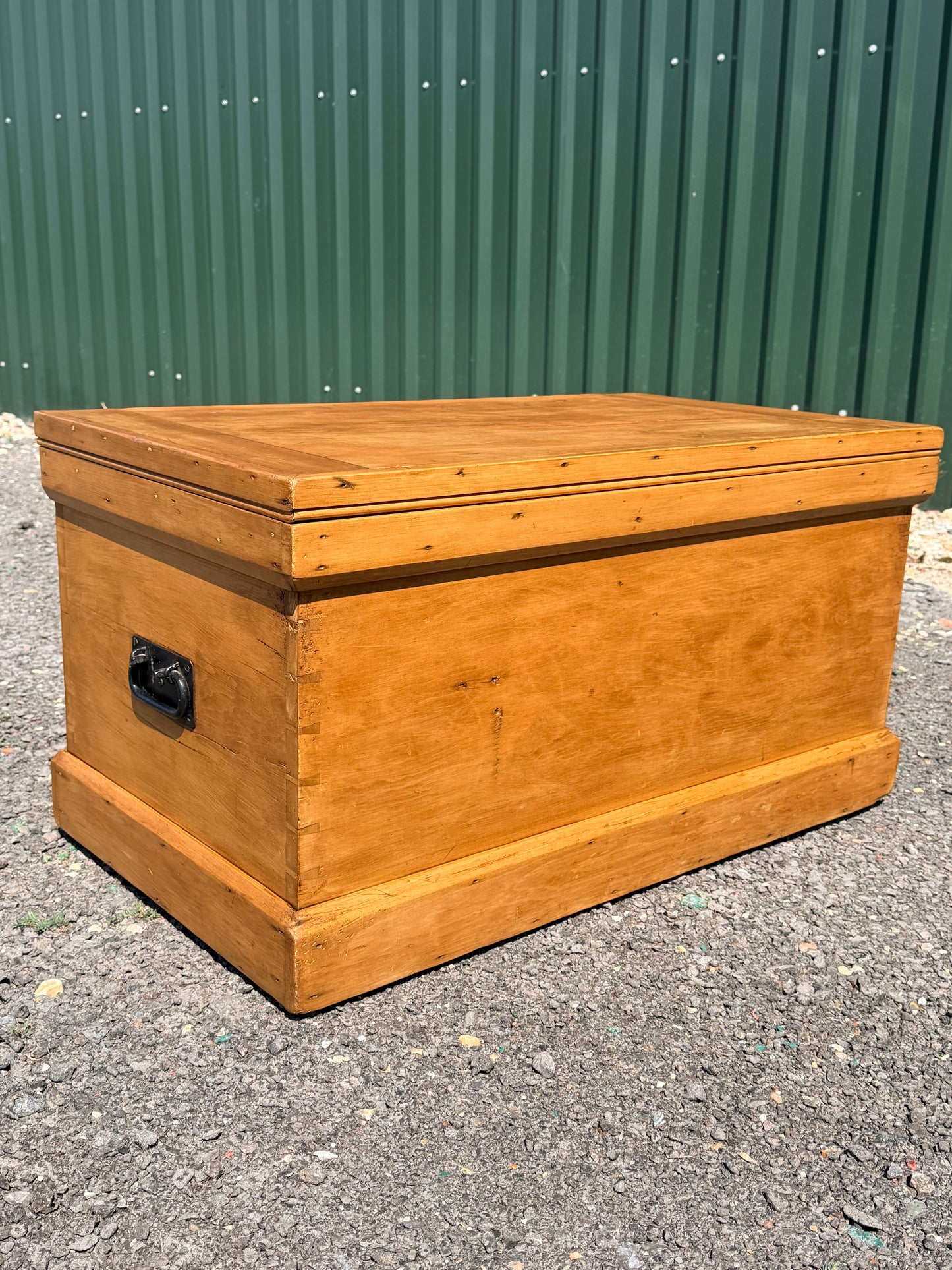Large Antique Pine Blanket Box