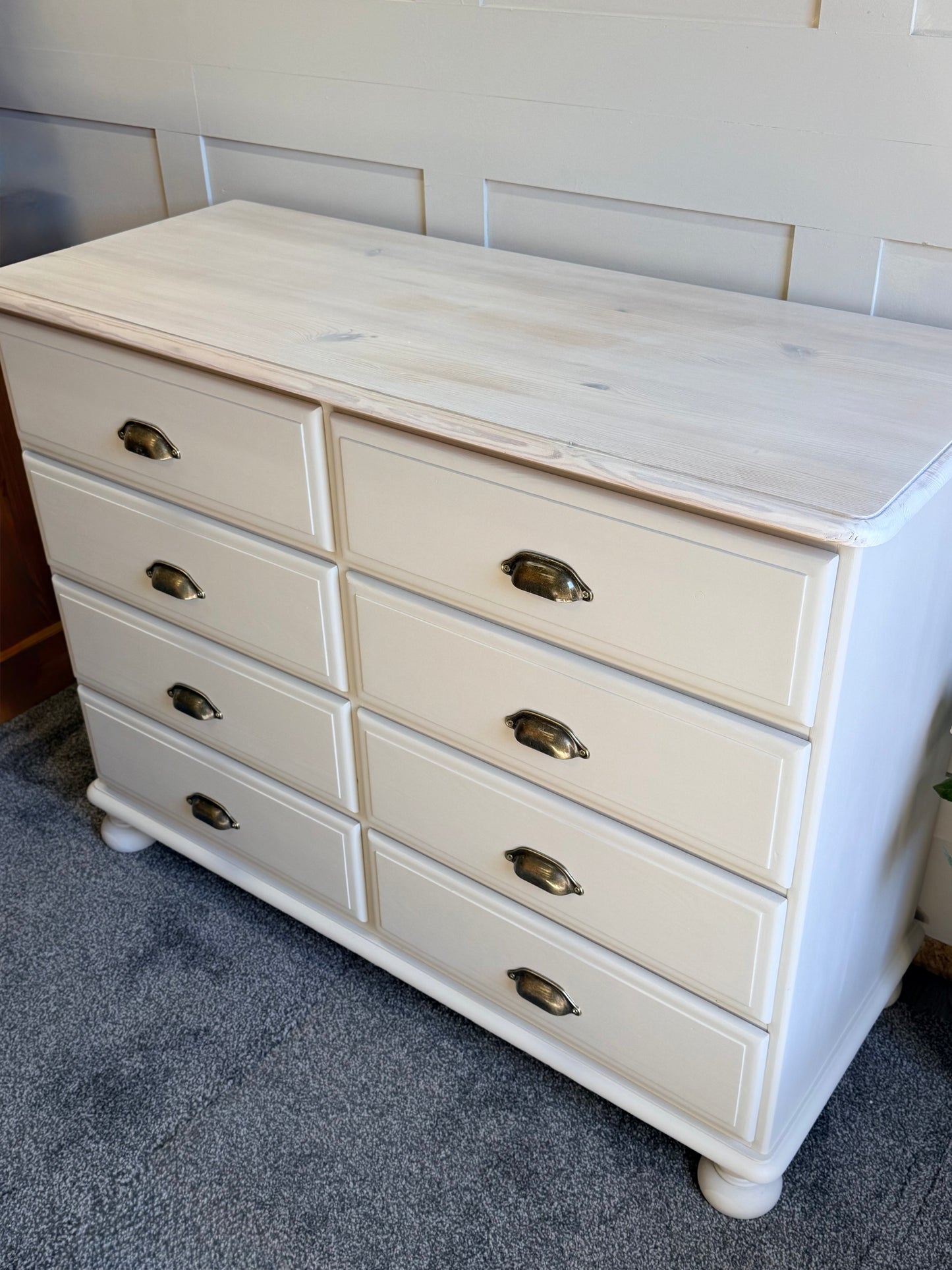 8-Drawer chest painted in Frenchic Pampas Wall Paint